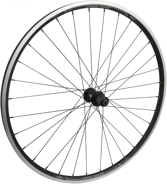 High-Performance 700C Alloy Hybrid Wheel Set | RYDE Zac2000 Double Wall Rim & MT-5010 Hub for Road, Commuter & Comfort Bikes | 8-11 Speed Compatibility, Quick Release, 14G Spokes, Black Finish