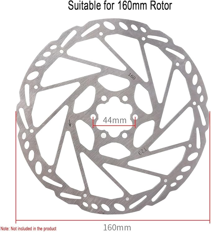 FukkeR Bicycles Aluminum Disc Brakes Front & Rear 900mm/1600mm 4-Pistons E-Bikes Electric Power-Off Hydraulic Brake Fit 160mm Rotor for Mountain Bikes BMX EBike XC Trail