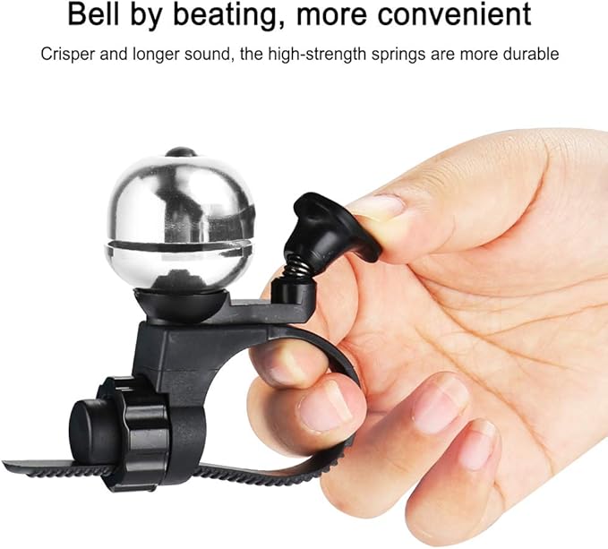 Accmor Classic Bike Bell, Adjustable Bicycle Bell Fits Any Bike Handlebar, Universal Bike Bell Loud Crisp Clear Sound Bike Bell for Adults Kids Bike