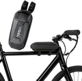 Ridel Bike Bag for Front Frame with Double Zippers - Water Resistant Handlebar Bag with 4 Adjustable Straps - Bike Bags for Bicycles Headtube Ideal for Storing Essentials Like Phone, Keys & Snacks