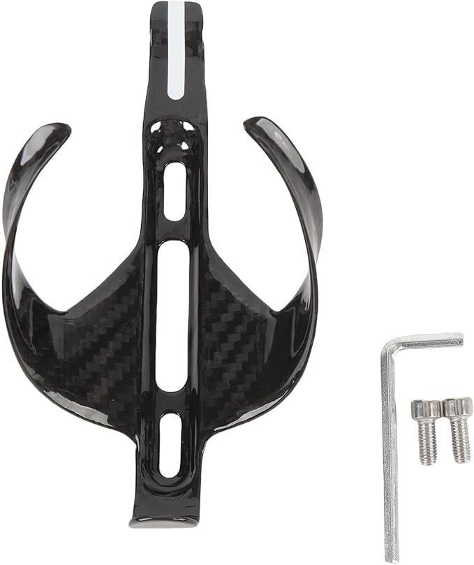 Bike Water Bottle Holder, Composite Material, Bicycle Bottle Cage, Lightweight 15g, Aerodynamic, Nonslip Grip with Hex Wrench for Road, Mountain, City Bikes