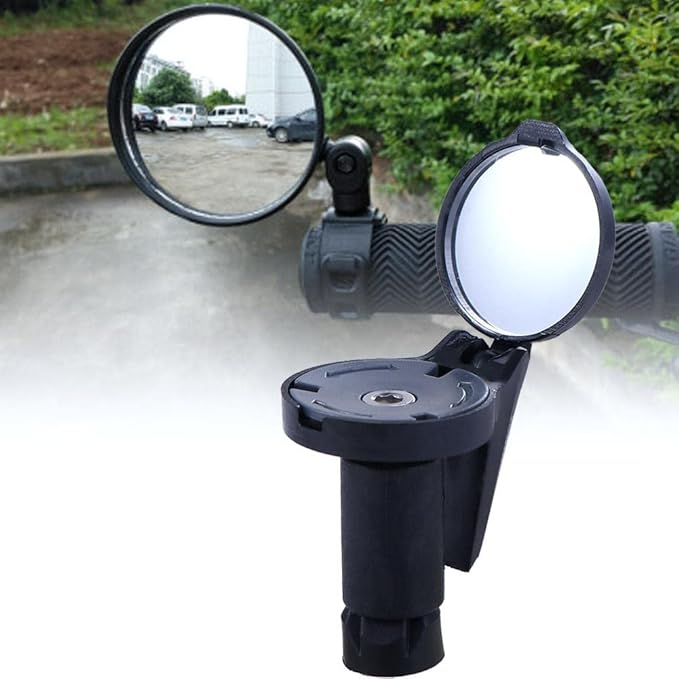 Bicycle Handlebar Rearview Mirror 1PC Cycling Foldable Strip Mirrors Bicycle Bar End Mirror Bike Drop Bar Rear View Convex Mirror Bicycle Accessories