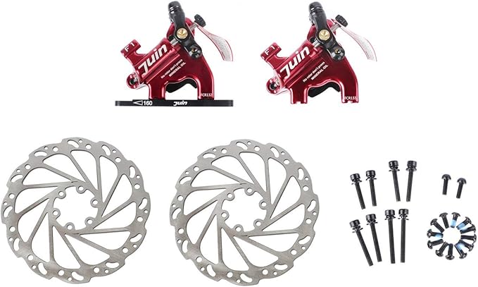 Juin Tech F1 Hybrid Hydraulic Disc Brake Caliper Set - Flat Mount - for Road, Gravel & CX