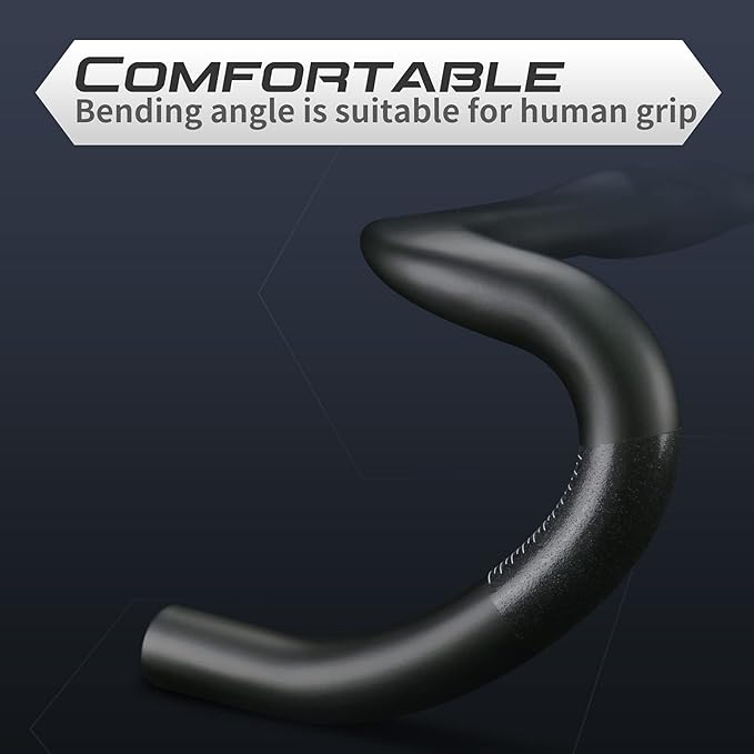 Alfa Pasca Aero Handlebars for Road Bike Carbon Racing Bicycle Handlebars Drop Bars Lightweight 31.8 UD Glossy/Matte 400/420/440mm