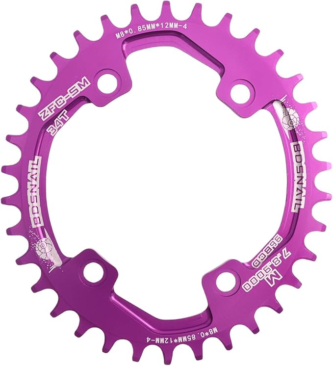 DJC Bike Chainring Asymmetrical 96BCD Round/Oval for XT SLX M6000 / M7000 / M8000 / M9000 MTB 7/8/9/10/11/12 Speed Narrow Wide 30T/32T/34T/36T/38T Tooth