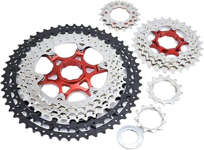 VG SPORTS 8/9/10/11/12 Speed Ultra-Light Bike Cassette for Mountain Bike 11-40T/11-42T/11-46T/11-50T/11-52T MTB Cassette Lightweight Aluminum Bracket Cassette