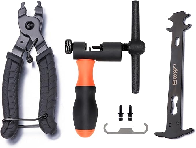 Universal Bike Chain Tool Kit with Bike Breaker Main Chain Pliers Chain Checker for Road MTB Bike 1-13 Speed Chain Disassemble Chain Splitter and Breaker