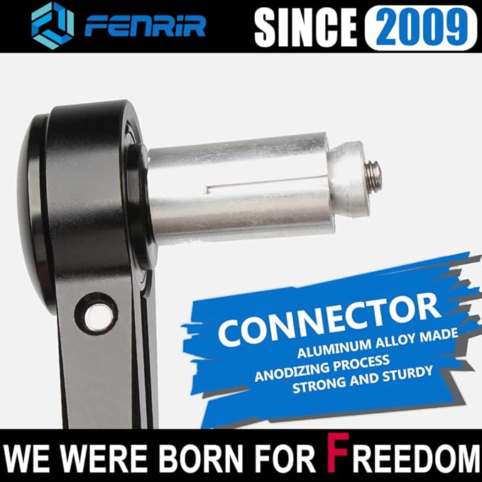 FENRIR Motorcycle Handlebar Bar End Mirror CNC Aluminum Black Cafe Racer Anti-vibration Anti-glare Large field of view universal 7/8" 22MM For Sport Naked Street Bike Cruiser Scooter
