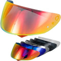 HJ-34P Visor Shield Replacement,HJC C10 Motorcycle Helmet Visor Compatible with HJ-34P HJC C10 UV Protection (Revo Deep Red)