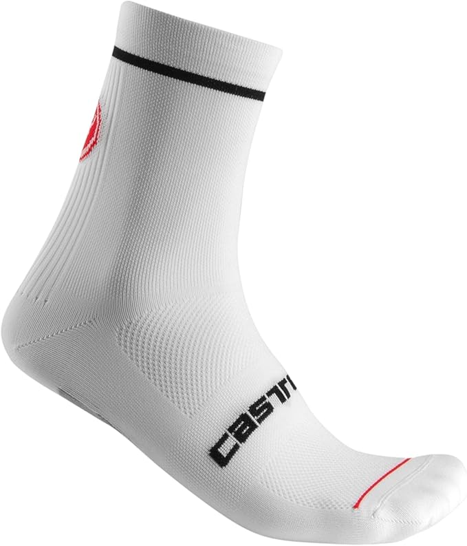 CASTELLI Men’s Entrata 13 Sock, Performance Cycling Apparel, Moisture Wicking with Midfoot Support Band, Road & Gravel Biking