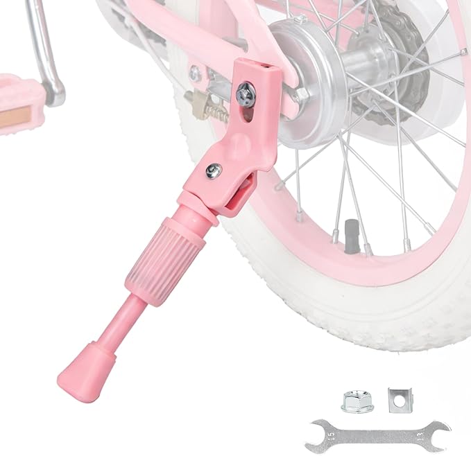 Kids Bike Kickstand for 14/16/20 inch Bicycle Adjustable Center Mount Stand Steel