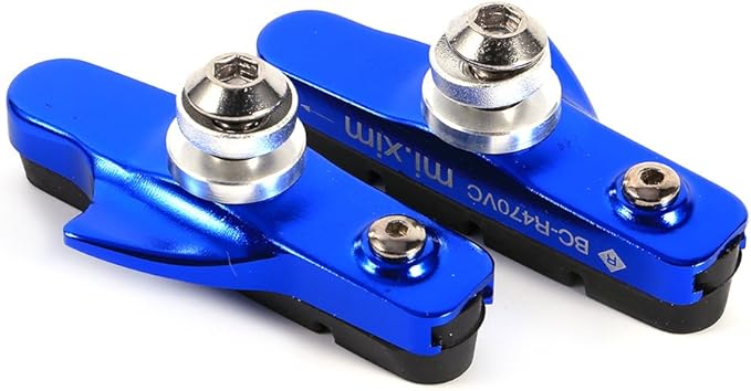 Tbest Road Brake Pad Blocks MTB BMX Mountain Bike V Brake Pads Brake Blocks 2pcs Aluminium Alloy Road Brake Shoes Drawer Style Brake Pads for Mountain Bike Cycling