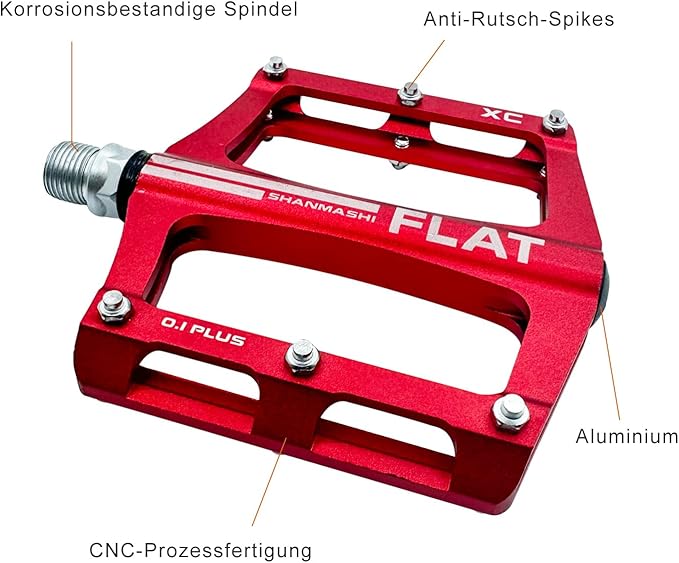 UPANBIKE Mountain Bike Bearing Pedals 9/16'' Spindle Aluminum Alloy Flat Platform for BMX MTB Road Bicycle