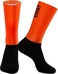 Mens Compression Socks Anti Slip Silicone Aero Socks White Line Men Bicycle Sport Running Socks
