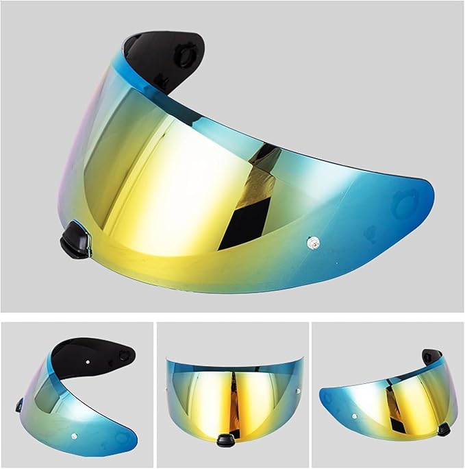 Motorcycle Helmet Visor for HJ-31 i70/i10 Helmet Face Shield Visor Windshield Uv-Protected Anti-Scratch Day and Night (Deep Blue)