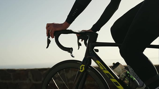 THE BEAM - CORKY DROP Bike Mirror - Folding Rear-view Handlebar Mirror - Convex Lens with 360-degree Rotation, Black