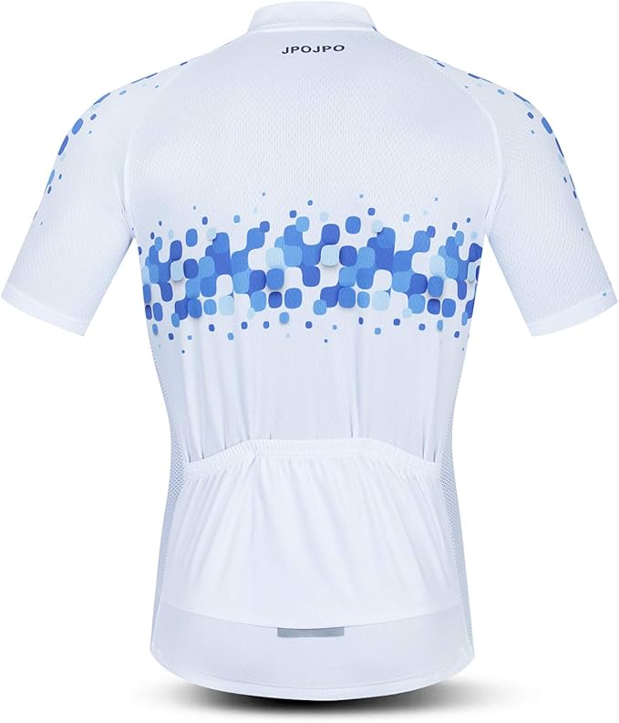 JPOJPO Men's Cycling Jersey Short Sleeved Mountain Bicycle Jerseys Breathable T- Shirt Tops S-3XL