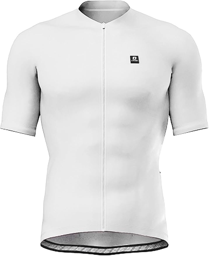 LAMEDA Mens Cycling Jersey Short Sleeve Biking Shirt with 3 Rear Pockets Moisture Wicking Breathable Quick Dry Bicycle Jersey