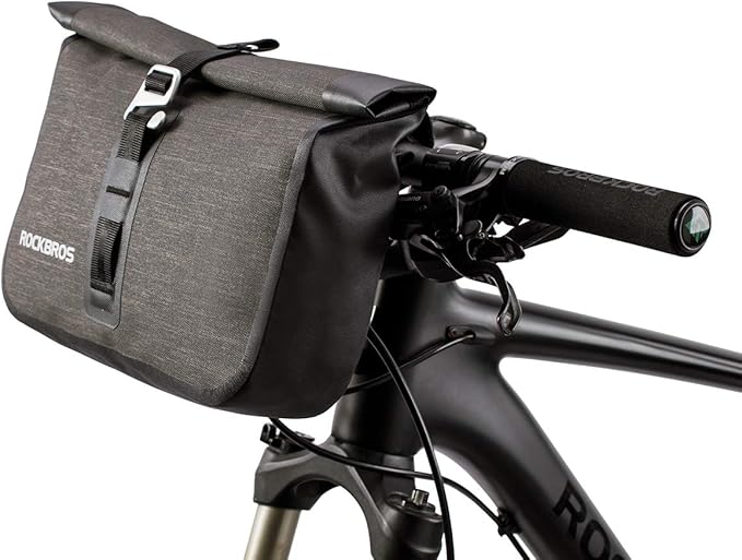 ROCKBROS Bike Handlebar Bag Waterproof Bicycle Front Handlebar Bike Bag 6L Bikepacking Bag for Mountain Road Bicycles