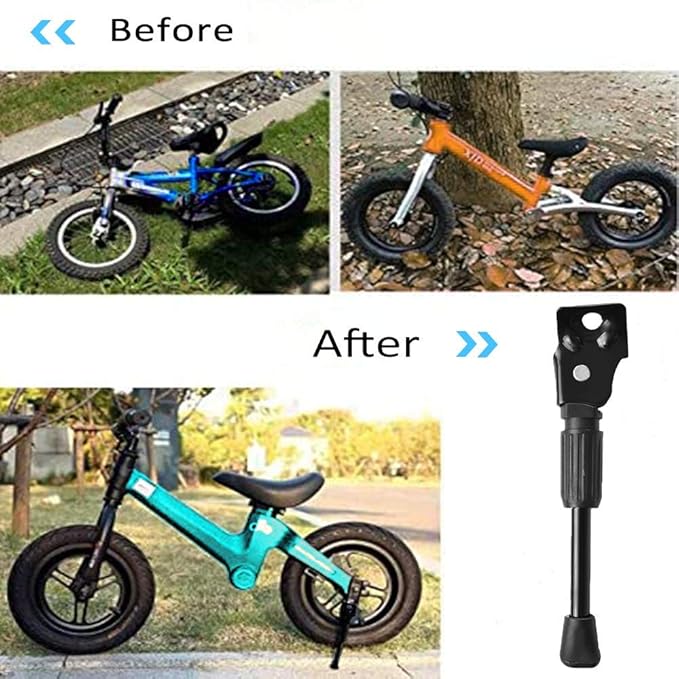 Bike Kickstand for 12 14 16 18 20 Kids Bike Stand Bicycle Support Rack (For 12" bike)
