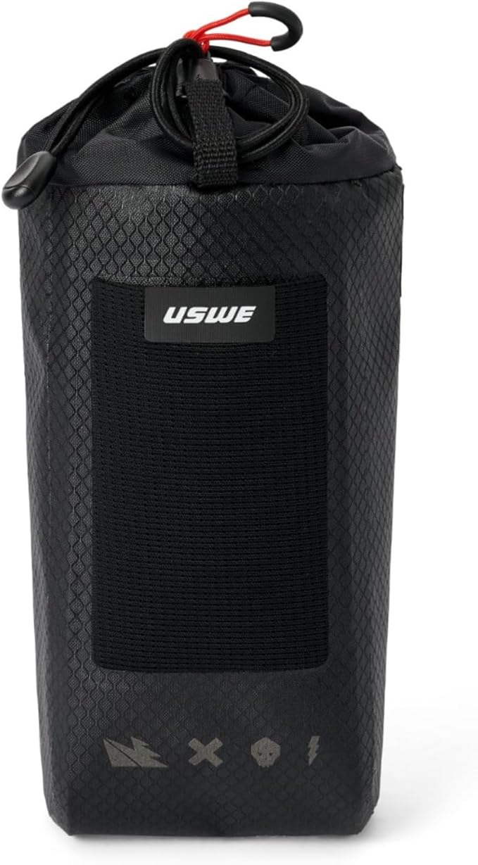 USWE Food Pouch Bikepacking Bag, Handlebar Bag Lightweight Waterproof Front Frame Water Bottle Holder and Snacks Bag 1.4L Capacity, For Racing, MTB, E-MTB, Gravel, Road Mountain Bicycle