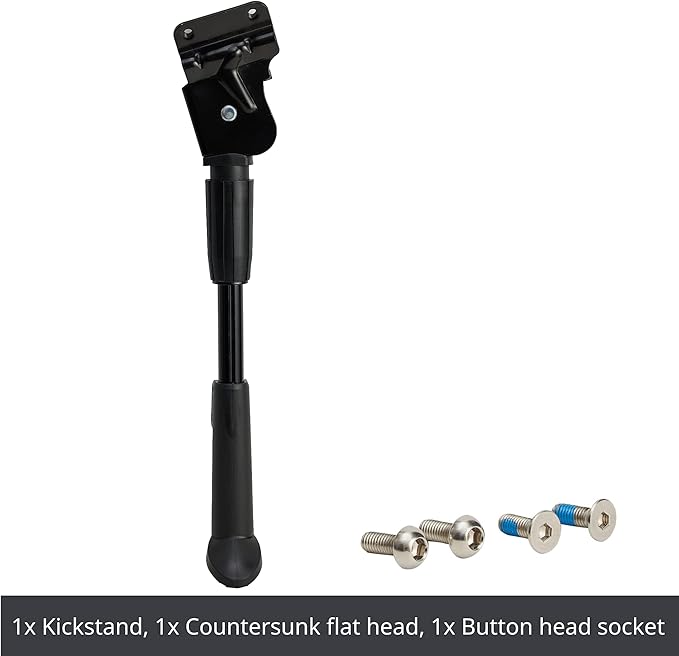 N+1 Bike Kickstand- Rear Mount Adjustable Bicycle Kickstand for 26"-29" Inch Mountain Bike, Road Bike, BMX, MTB, and eBikes (KF54)