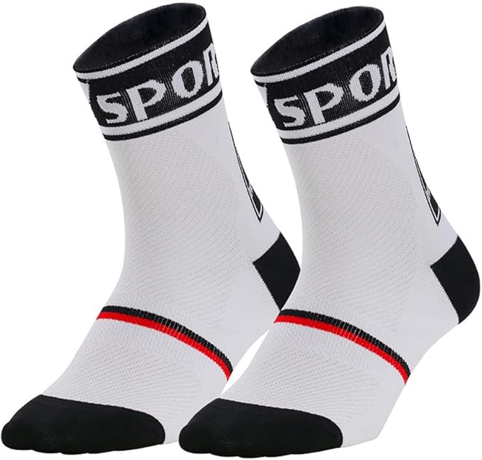Cycling Socks Pro Mens Womens Riding Socks Bicycle Bike Sport Ankle Athletic Socks XC MTB BMX Black White Pink Blue Green