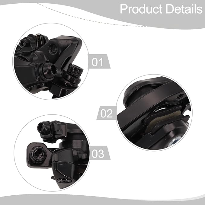 Bike Disc Brake Kit, Mechanical Disc Brakes Aluminum Alloy Caliper Mechanical Disc Brake Caliper Set Front And Rear For Electric Bike Mountain Bike Road Bike Folding Bike (front brake)