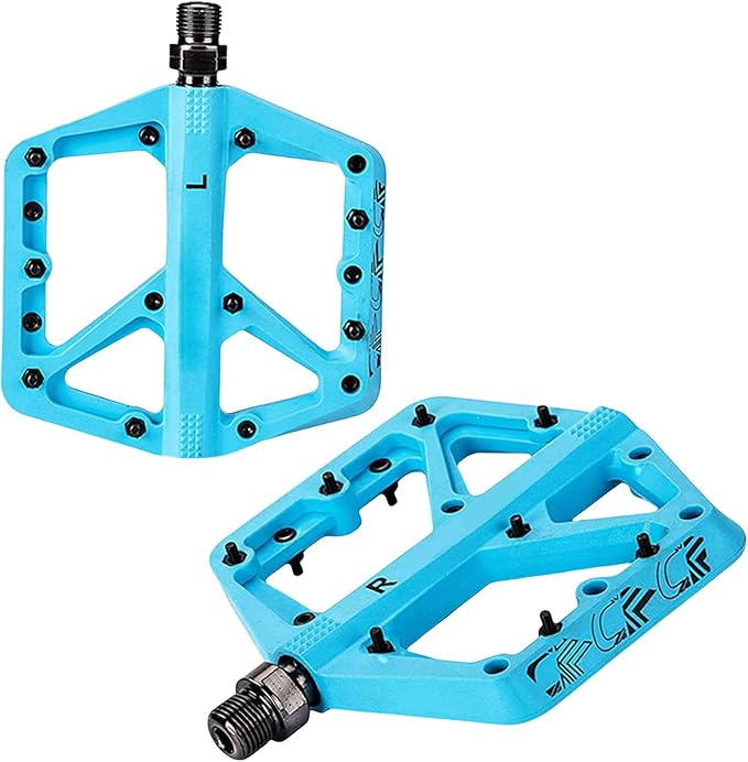 Light Weight Cycling Pedals Secure Grips Flat Mountain Bike Pedals with Sealed Bearing Suitable for Street Bikes 1 Pair