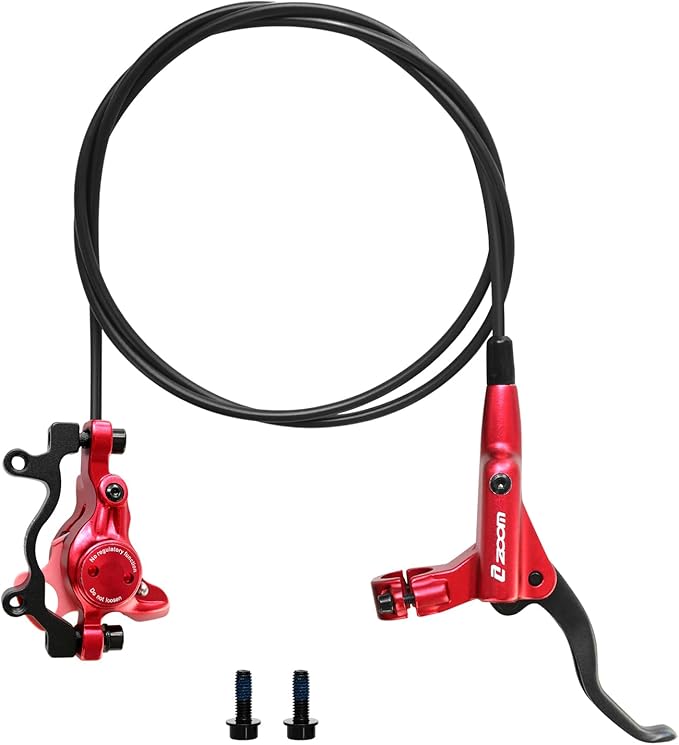 Z00M MTB Hydraulic Disc Brakes Set Mountain Bike Left Front 800mm Right Rear 1450mm Hydraulic Brake Aluminum Alloy Bicycle Disc Brake for E-Bike Fat Bike Road Bike 2 Piston