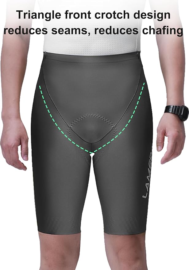 LAMEDA Padded Bike Shorts for Men Breathable Cycling Shorts with Padding Moisture-Absorbing Bicycle Shorts for Biking Road