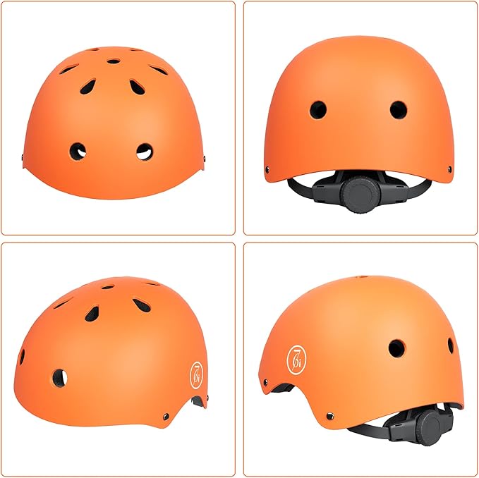 67i Bike Helmet Skateboard Helmet for Adult Cycling Bicycle Scooter Helmets for Men Women Adjustable for Multi-Sport Bicycle Scooter Inline Cycling Skateboarding