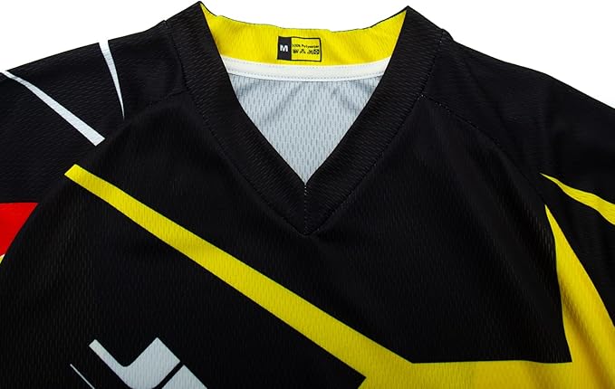 JPOJPO Men's Mountain Bike Jersey Long Sleeve MTB Off-Road Racing Downhill Motocross Shirts Quick Dry&Moisture-Wicking Tops