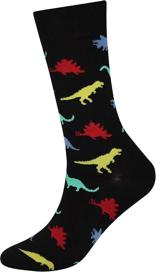 Cansok Men's 2/4 Packs Fun Crazy Novelty Dress Crew Socks