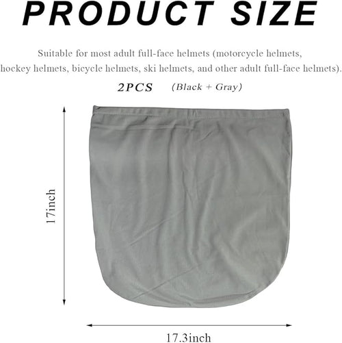 2 PCS Motorcycle Helmet Bag, Helmet Protection Drawstring Bag Made of Nylon Cloth, Large Capacity Helmet Storage Bag for Motorcycle Bicycle, Universal Motorcycle Accessories (Black+Gray)