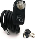 110dB Alarm Cable Lock, Weather Proof Durable Chains with 3 Customized Keys, Braided Steel Cable for Bike, Bicycle, Scooter, Motorcycle (Black)