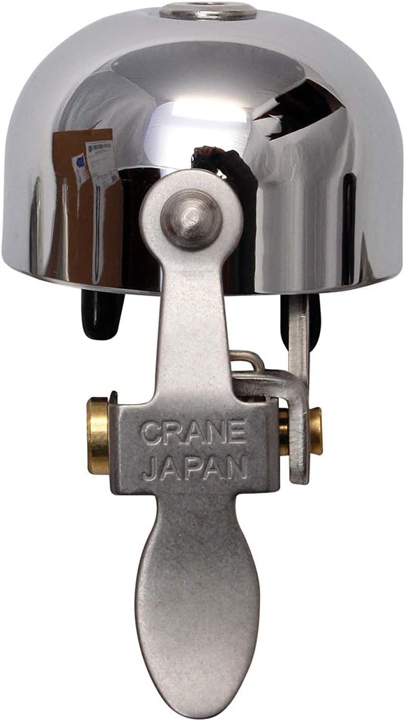 Crane Bike Bell E-Ne Bicycle Bell, Made in Japan for Road Bikes or Mountain Bikes, Fits All Handle Bar Sizes & Types