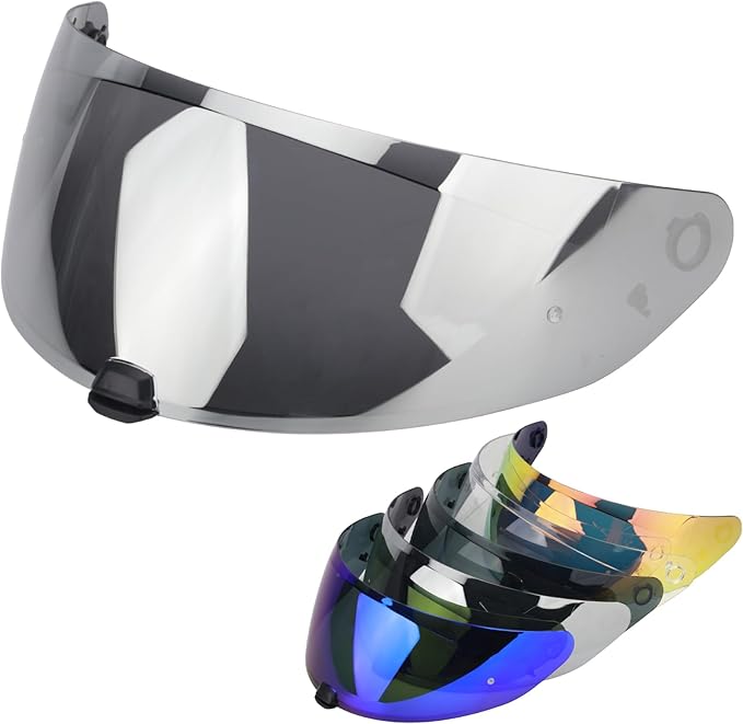 HJ-31 Shield Replacement Visor Fit for HJC i10 i70, Tinted Motorcycle Helmet Visor Motorcycle Helmet Accessories (Silver)