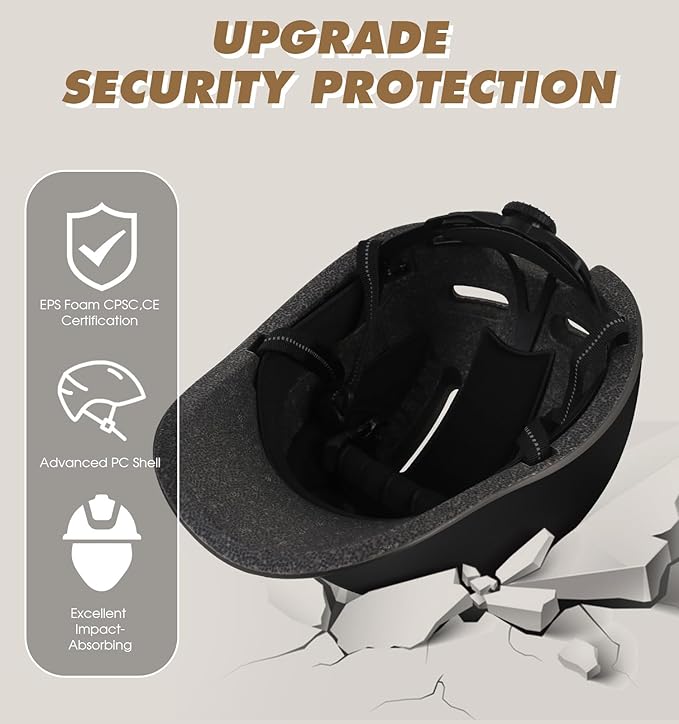 Shinmax Adult Bike Helmet for Men & Women - Lightweight Adjustable Baseball Cap Style Cycling Helmet with Reflective Strip, Perfect for Urban Commuter & Road Biking