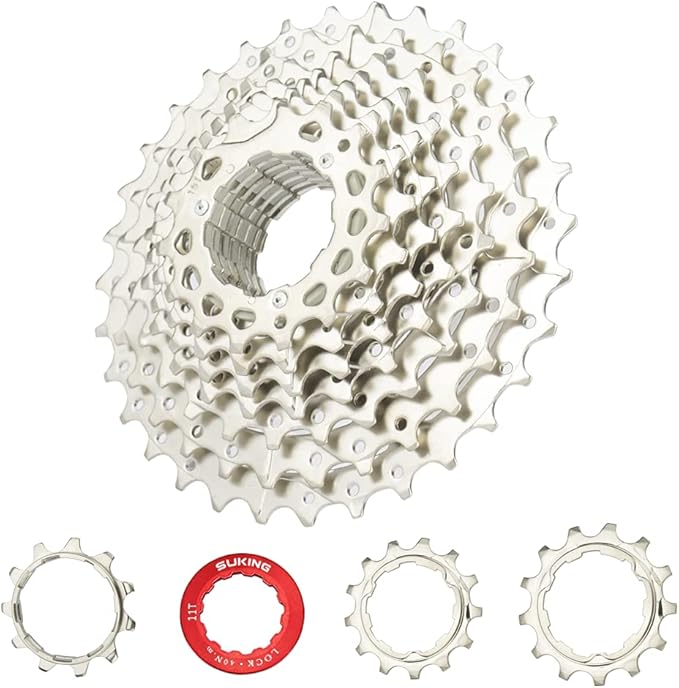 CYSKY 8/9/10/11/12-Speed Cassette 11-25T/28T/32T/34T/36T/40T/42T/46T/50T/52T Bike Sprocket Freewheel Compatible with Shimano, Sram HG Hub, Fit for Mountain Bike, Road Bike, MTB Cassette