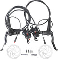 MT200 E-Bike Hydraulic Disc Brakes for Shimano with Rotors, New Upgrade 2-Pin 2-Piston Ebike Hydraulic Brakes, Pre-Bled with Mineral Oil Electric Bike Hydraulic Brakes