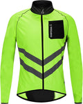 WOSAWE Men's High Visibility Cycling Wind Jacket Water Resistance Reflective Windbreaker