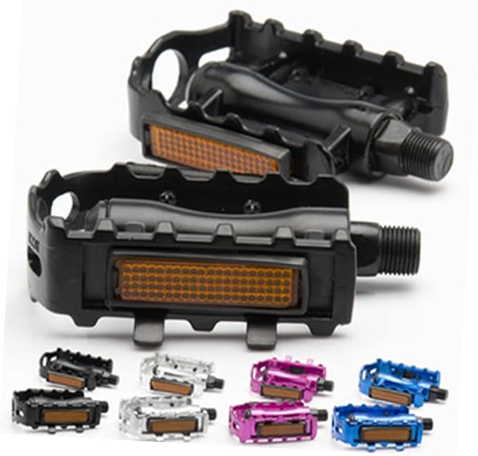 VANZACK 1 Pair Mountain Pedals Cycle Clips Cycling Treadle Mountain Platform Pedals Shoes Cleatsf Bikes for Adults Cleats Pedal Black Parts Appendix Aluminum Alloy