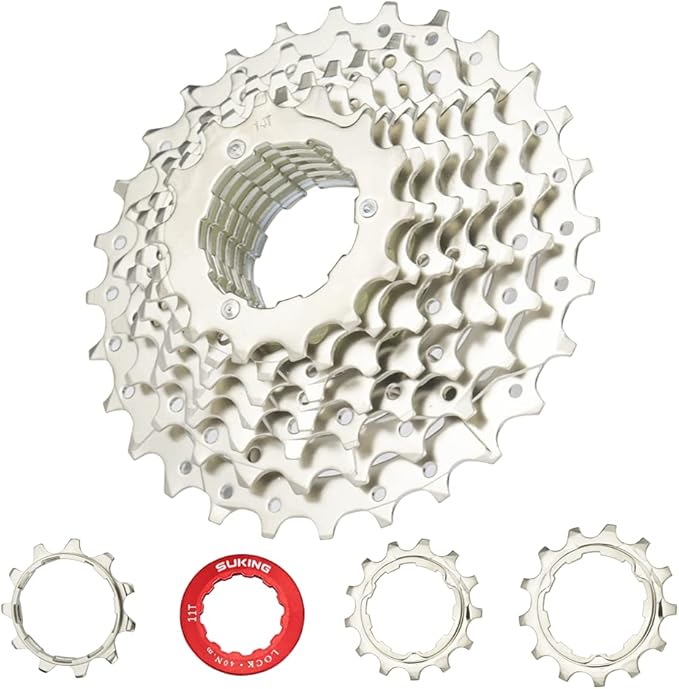 CYSKY 8/9/10/11/12-Speed Cassette 11-25T/28T/32T/34T/36T/40T/42T/46T/50T/52T Bike Sprocket Freewheel Compatible with Shimano, Sram HG Hub, Fit for Mountain Bike, Road Bike, MTB Cassette