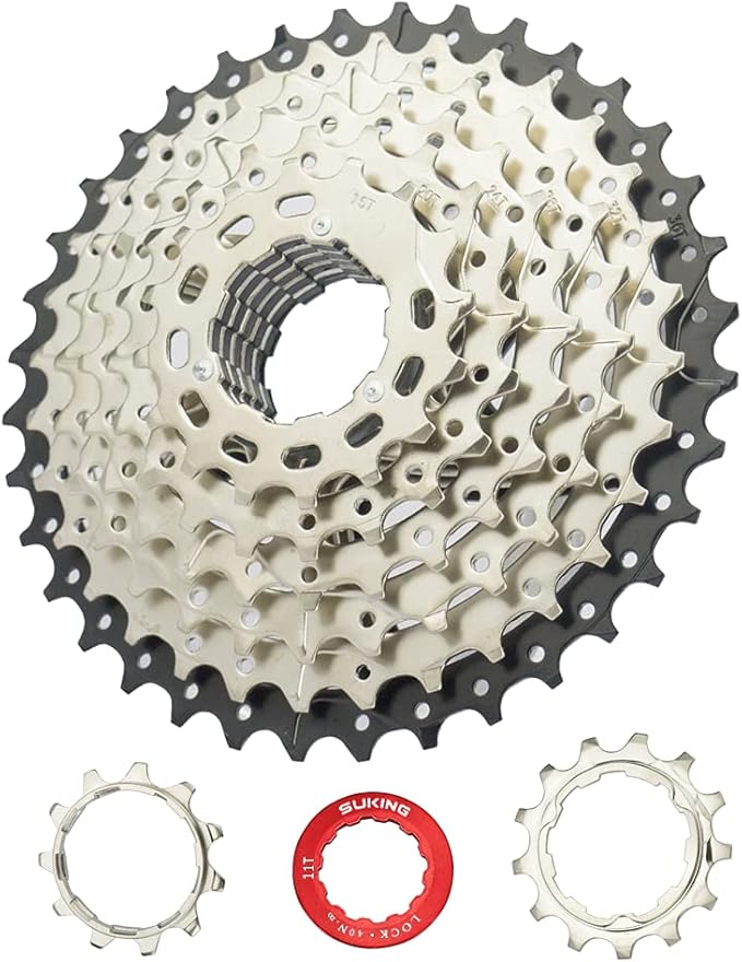 CYSKY 8/9/10/11/12-Speed Cassette 11-25T/28T/32T/34T/36T/40T/42T/46T/50T/52T Bike Sprocket Freewheel Compatible with Shimano, Sram HG Hub, Fit for Mountain Bike, Road Bike, MTB Cassette