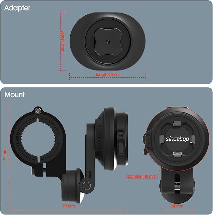 Motorcycle Phone Mount,Bike Cell Phone Holder with Vibration Dampener module,Out Front Bicycle Handlebar Mount for Mountain Road EBike,Scooter,Moto,MTB【Series C - 2nd Gen】Angle Adjustment Edition