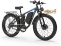 Electric Bike, Max 40-45MPH & 100 Miles, 5000W Peak Dual Motor Adult E-Bike, 52V 32Ah Battery Ebike, 24'' 26" Hydraulic Disc Brakes, Fat Tire All-Terrain Hunting Electric Bike, Full Suspension