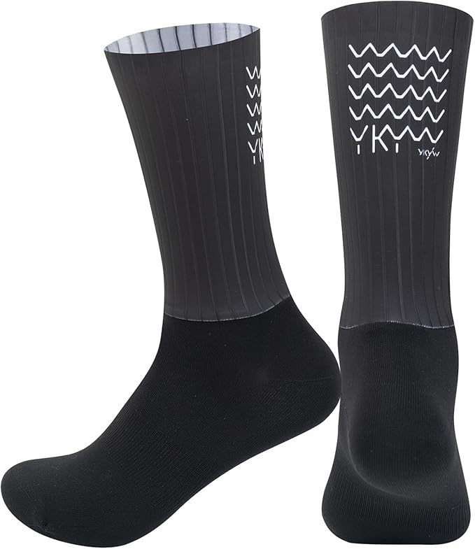 YKYWBIKE Cycling Socks for Men Women-Athletic Crew Bike Socks,MTB Riding Socks,Compression Biking Socks for Men Cycling