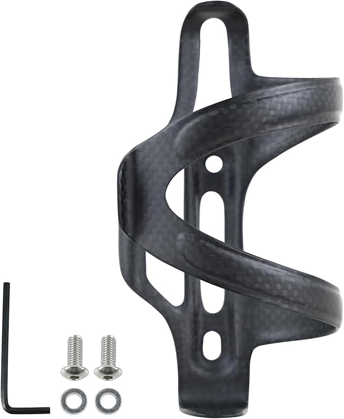 ROADNADO Carbon Fiber Bike Water Bottle Cages Ultralight Drink Holder Left Opening/Right Opening Bicycle Bottle Cupholder for MTB Road Bike Cycling Mountain Bikes (1PCS / 2PCS)