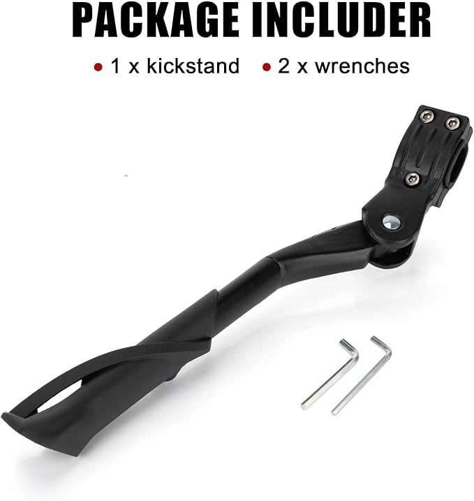 E Bike Kickstand for Adult Bikes, PSLER Adjustable Ebike Kickstand Heavy Duty Antislip Bike Kick Stand for 24"-29" Electric Bike Road Bike Adult Bikes Mountain Bike